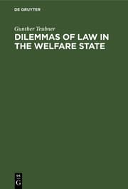 Cover von Dilemmas of Law in the Welfare State