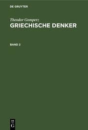 Cover von Theodor Gomperz: Griechische Denker. Band 2