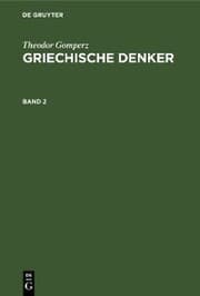 Cover von Theodor Gomperz: Griechische Denker. Band 2