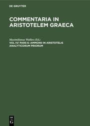 Cover von Ammonii in Aristotelis analyticorum priorum