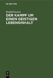 Cover von Der Kampf um einen geistigen Lebensinhalt