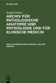 Cover von Inhalts-Verzeichniss zu Band 1-150 des Archivs