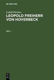 Cover von Ludolf Parisius: Leopold Freiherr von Hoverbeck. Teil 1