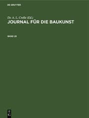 Cover von Journal für die Baukunst. Band 28