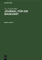 Cover von Journal für die Baukunst. Band 4