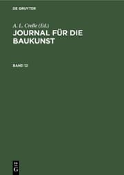 Cover von Journal für die Baukunst. Band 12
