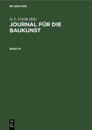 Cover von Journal für die Baukunst. Band 18