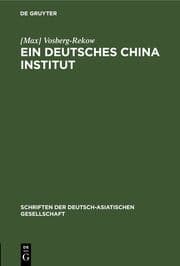 Cover von Ein deutsches China-Institut