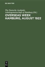Cover von Overseas Week Hamburg, August 1922
