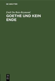 Cover von Goethe und kein Ende