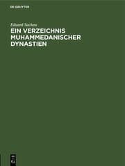 Cover von Ein Verzeichnis Muhammedanischer Dynastien