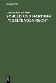 Cover von Schuld und Haftung im geltenden Recht