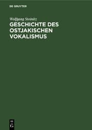 Cover von Geschichte des ostjakischen Vokalismus