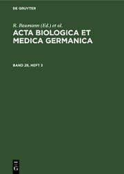 Cover von Acta Biologica et Medica Germanica. Band 28, Heft 3