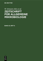 Cover von Zeitschrift für Allgemeine Mikrobiologie. Band 23, Heft 8