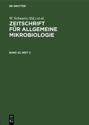 Cover von Zeitschrift für Allgemeine Mikrobiologie. Band 23, Heft 2