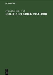 Cover von Politik im Krieg 1914-1918