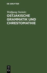 Cover von Ostjakische Grammatik und Chrestomathie
