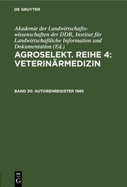 Cover von Autorenregister 1985