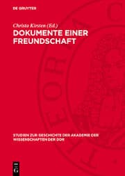 Cover von Dokumente einer Freundschaft