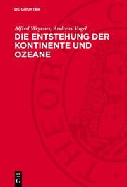 Cover von Die Entstehung der Kontinente und Ozeane