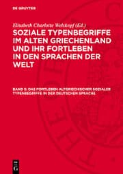 Cover von Das Fortleben altgriechischer sozialer Typenbegriffe in der deutschen Sprache