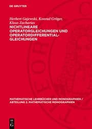 Cover von Nichtlineare Operatorgleichungen und Operatordifferentialgleichungen