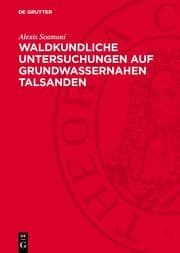Cover von Waldkundliche Untersuchungen auf Grundwassernahen Talsanden