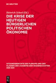 Cover von Die Krise der heutigen bürgerlichen politischen Ökonomie