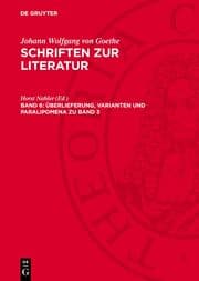 Cover von Überlieferung, Varianten und Paralipomena zu Band 3