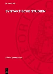 Cover von Syntaktische Studien