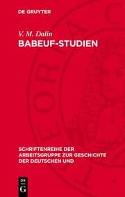 Cover von Babeuf-Studien