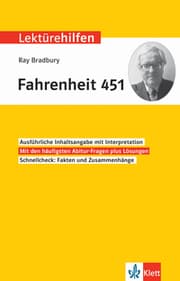 Cover von Klett Lektürehilfen Ray Bradbury, Fahrenheit 451