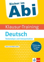 Cover von Klett Sicher im Abi Klausur-Training - Deutsch Textanalyse und Interpretation