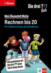 Cover von Die drei ??? Kids: Mein Übungsheft Mathe 1. Klasse - Rechnen bis 20