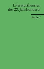 Cover von Literaturtheorien des 20. Jahrhunderts