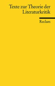 Cover von Texte zur Theorie der Literaturkritik