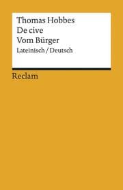 Cover von De cive/Vom Bürger
