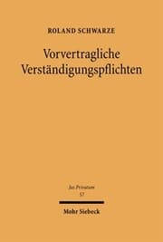 Cover von Vorvertragliche Verständigungspflichten