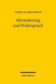 Cover von Abwanderung und Widerspruch