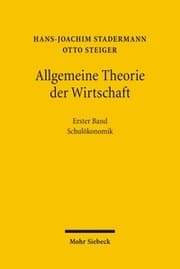 Cover von Allgemeine Theorie der Wirtschaft 1