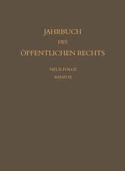 Cover von Jahrbuch des öffentlichen Rechts der Gegenwart. Neue Folge