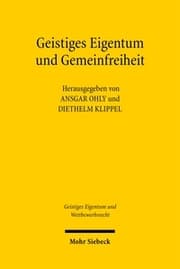Cover von Geistiges Eigentum und Gemeinfreiheit