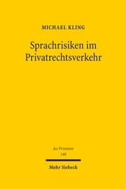 Cover von Sprachrisiken im Privatrechtsverkehr