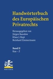 Cover von Handwörterbuch des Europäischen Privatrechts
