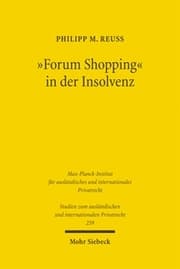 Cover von 'Forum Shopping' in der Insolvenz