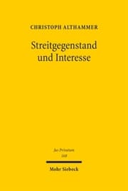 Cover von Streitgegenstand und Interesse