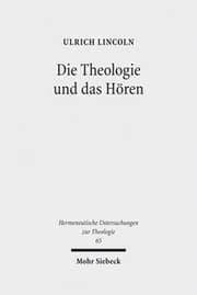 Cover von Die Theologie und das Hören