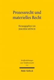 Cover von Prozessrecht und materielles Recht