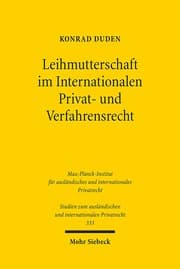 Cover von Leihmutterschaft im Internationalen Privat- und Verfahrensrecht